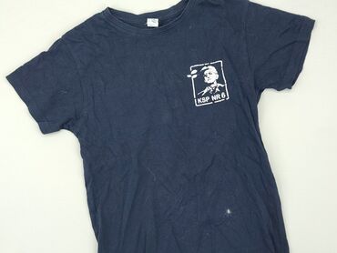 krótkie spodenki jeansowe chłopięce: T-shirt, JHK, 11 years, 140-146 cm, condition - Very good