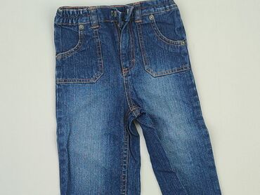 jeansy z szelkami: Spodnie jeansowe, 1.5-2 lat, 92, stan - Bardzo dobry