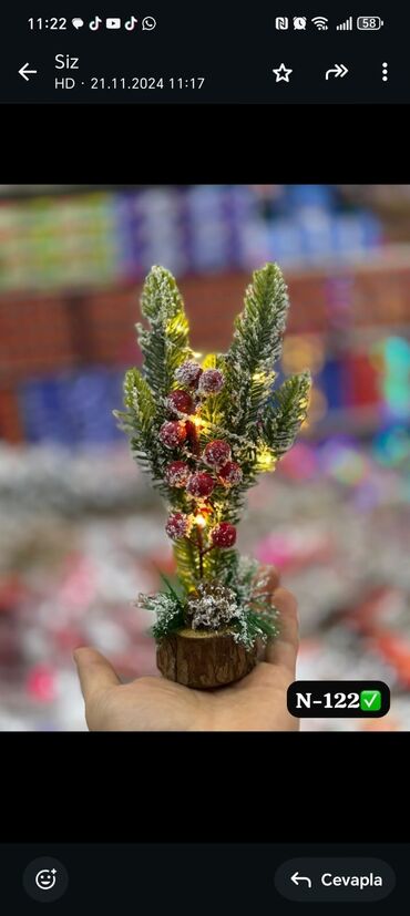 Yeni il oyuncaqları və bəzəkləri: Yeni il bəzək dəsti – işıqlı şüşə oyuncaqlar və parıltılı aksessuarlar — 5