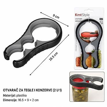 KMT Mala otvarač za konzerve 5403138 Praktičan 2‑u‑1 otvarač za tegle
