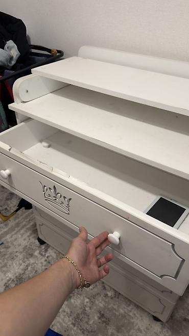 bed sheets: Комод-пеленатор для детской - Цвет: белый, фасады с декоративными — 5