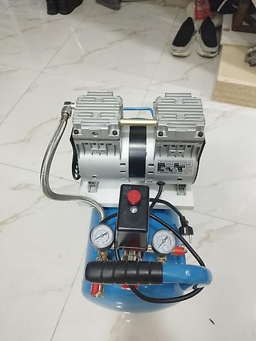 kompressor 50: Səssiz elektrik hava kompressoru – mobil, yağsız tip 25 litrlikdir — 3