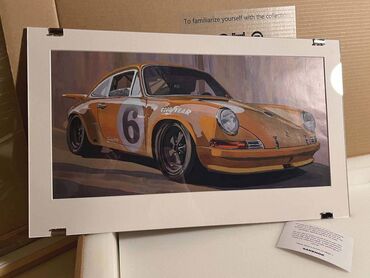 часы для стены: Porsche 911. Картина художника и друга из Петербурга. Размер: 60х40