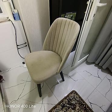 firlanan stullar: Mebel kreslosu – yumşaq parça üzlüklü, krem rəngdə - Ergonomik — 2