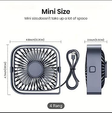 stolüstü ventilyator: TOPK USB Masa Ventilyatoru – Mini ölçü, səssiz və güclü sərinlik - — 4