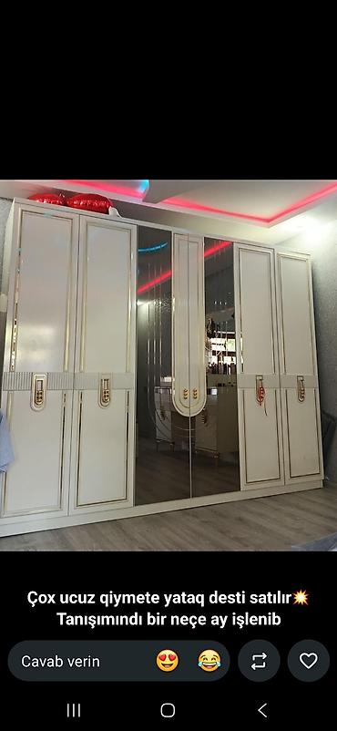 güzgü ev: Yataq otağı dəsti Tərkibi:2ayin mebeli - Geniş ikinəfərlik çarpayı — 3