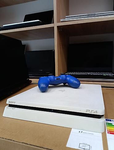ps3 süper slim: Sony PlayStation 4 Slim (ağ rəng) oyun konsolu, bütün kabellər — 3