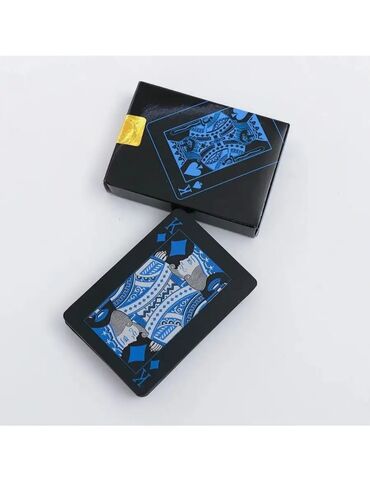 Настольные игры: Карты ♥️♣️♦️♠️игральные🎭неоновые карты 54 шт, синяя рубашка, 100% — 4