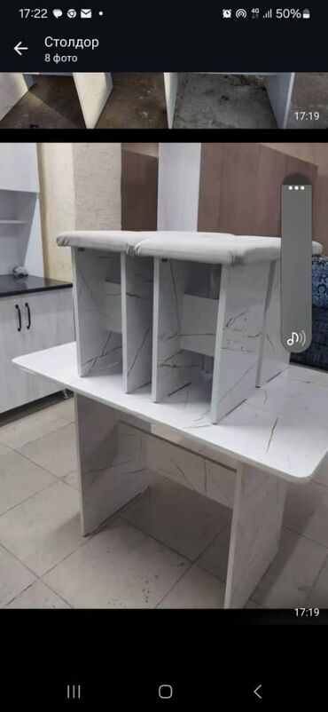 Другая мебель: Кухонный стол 4 табуретка комплект новый оптом баасы 3500сом готовые — 9