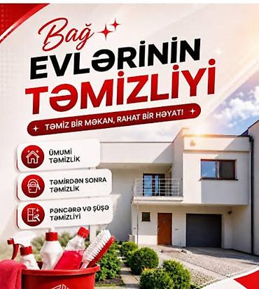 Xadimələr: Salam.Ev,ofis, obyekt,bağ evlərinin təmizlik işine gedirem qiymet — 1