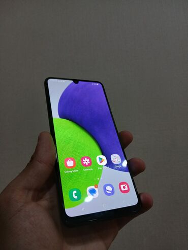 iksomi telefon: Samsung Galaxy A22, 128 GB, rəng - Qara, Sensor, Barmaq izi, Face ID