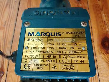 şu cenleri: Marquis MKP80-2 su nasosu - Tip: Mərkəzdənqaçma (centrifugal) su — 5