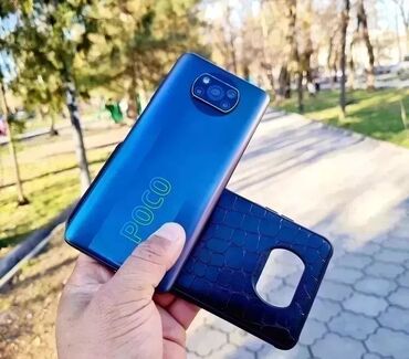 наушники поко: Poco X3 Pro, Б/у, 128 ГБ, цвет - Синий, 2 SIM