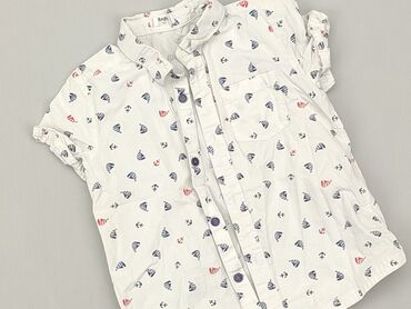 body chłopięce krótki rękaw: Shirt 1.5-2 years, condition - Good, pattern - Print, color - White