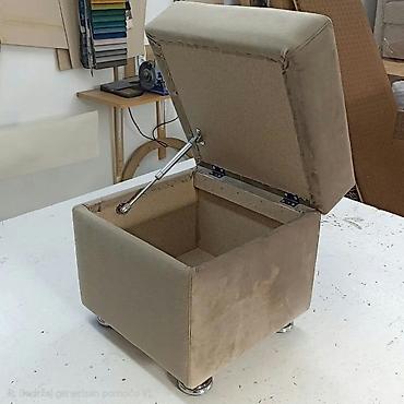 komoda za piće: Tapacirana kutija/klupa sa prostorom za odlaganje Dimenzije 80x50cm. - — 4
