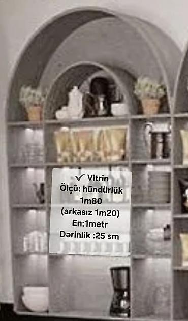 divar rəf: 🟥 LED işıqlı vitrin rəfi (arxasında divardan asmağa yerləri var) 👉 — 6