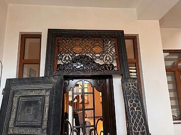 qapi avropa: Dekorativ giriş qapısı komplekti - Material: bərk ağac (təbii — 3