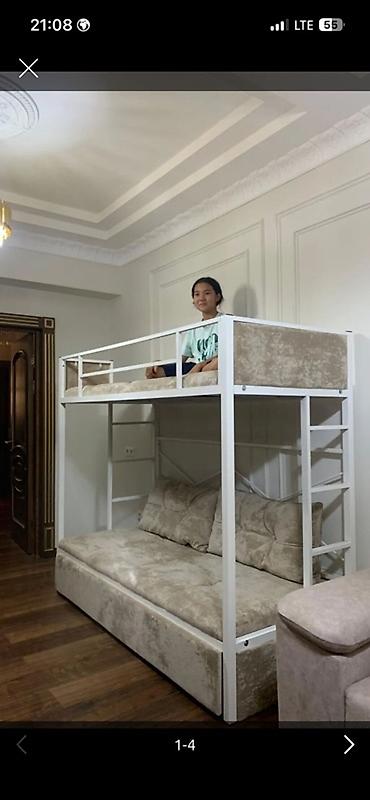 Другое торговое оборудование: Двухъярусная кровать-чердак с диваном внизу - Каркас: прочный — 1