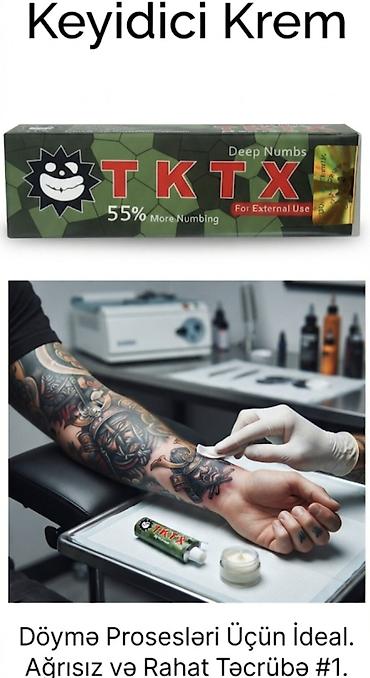 nakolka tattoo: Yüksek keyidicilik gucune malik olan Orginal TKTX 55% kremi Kiçik — 1