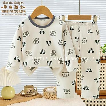 termo corab: Uşaq üçün iki hissəli pijama dəsti - Model: Uzunqol köynək + uzun — 6