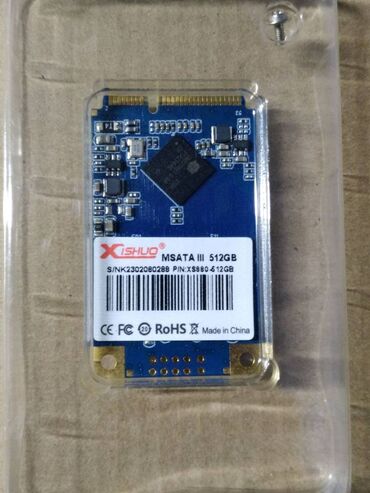 msata ssd: Маалымат алып жүрүүчү, Жаңы, SSD, 512 ГБ