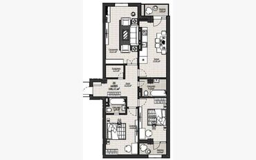 Продажа квартир: 3 комнаты, 100 м², Элитка, 12 этаж, ПСО (под самоотделку)