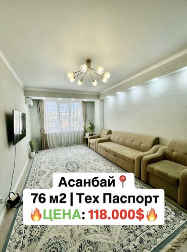 Продажа квартир: 2 комнаты, 76 м², Элитка, 2 этаж, Евроремонт