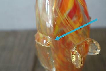 Статуэтки: Винтажные стеклянные рыбки. высота 27 см и 20 см Гутное стекло, СССР — 14