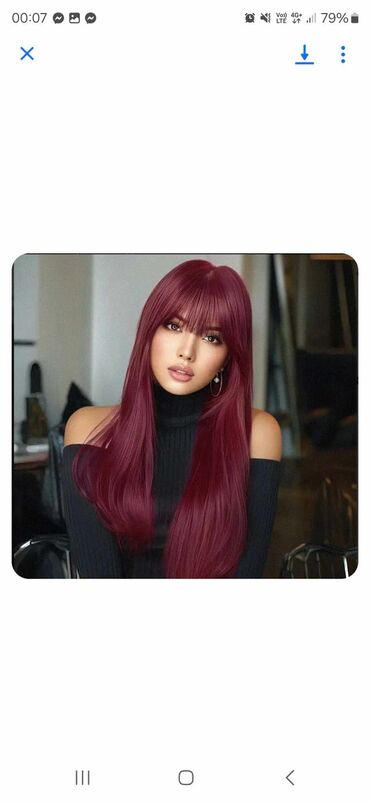 Perike i klipse: Smeđa perika sa šiškama, ravne dužine. Perika je pogodna za na lalafo.rs — 9 Perike i klipse: Smeđa perika sa šiškama, ravne dužine. Perika je pogodna za — 9