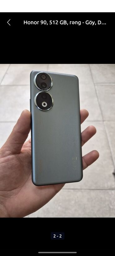 teləfonlar: Honor 90, 512 GB, rəng - Yaşıl, Sensor, Barmaq izi, İki sim kartlı
