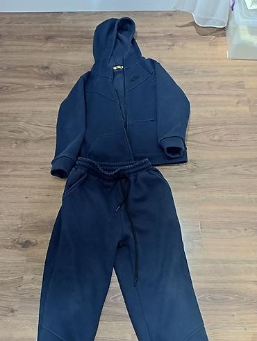 tech fleece: Спортивный костюм Nike (худи + джоггеры), темно-синий. - Верх: худи — 1