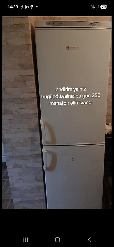 swizer soyuducu: İşlənmiş 2 qapılı Swizer Soyuducu Satılır, rəng - Ağ — 1