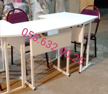 Masalar: Kurs üsün stol stul desti, Tədris kursları üçün stol stul desti — 6