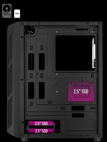 Корпусы ПК: Корпус ПК, Б/у, AeroCool, ATX, цвет - Черный — 4