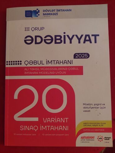 Elektrik nəqliyyatı: Məhsul: “Ədəbiyyat – III qrup Qəbul İmtahanı 2025” sınaq toplusu