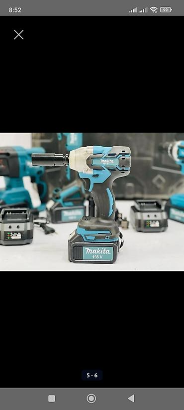 acar desti: Makita 198V simsiz alətlər dəsti Dəst tərkibi: - Zərbəli — 4