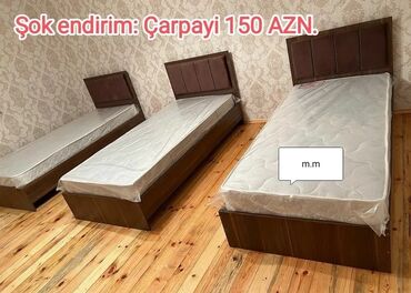 Çarpayılar: Yeni, Təknəfərlik çarpayı, Bazasız, Matras ilə, Siyirməsiz, Azərbaycan — 8