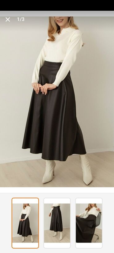 женские юбки с запахом: S (EU 36), M (EU 38), цвет - Черный