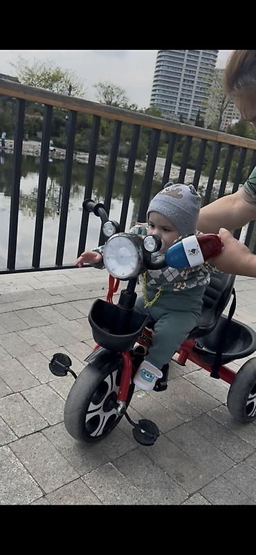 Velosipedlər: Uşaq üçtəkərli velosipedi - Rəng: qırmızı-qara şassi, gümüş detallı — 3
