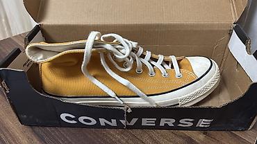 Ayaqqabılar: Satılır – Original Converse (Kişi) 📏 Ölçü: 41 🎨 Rəng: Sarı (Mustard) — 1