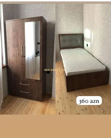 Yataq otağı dəstləri: Təknəfərlik çarpayı, Dolab, Yeni