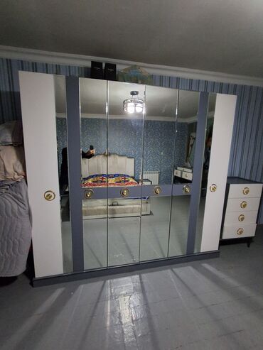 Yataq otağı dəstləri: İkinəfərlik çarpayı, Komod, Termo, 2 tumba, Türkiyə, Yeni — 8