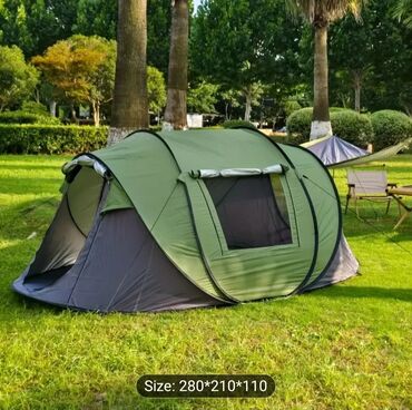 Палатки: Автоматическая палатка-автомат зеленого цвета на 4-6 человек, для — 3