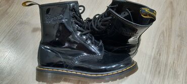 лакированные ботильоны: Ботинки, 37, Dr.Martens, Б/у, цвет - Черный, Самовывоз