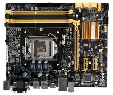 мат платы: Энелик плата, Колдонулган, Asus, LGA1150, Mini-ATX, ПК үчүн