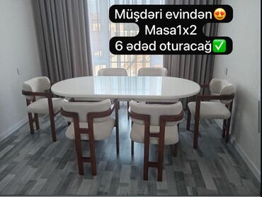 кухонная мебель в баку каталог: Овальный стол, Для гостиной, 6 персон