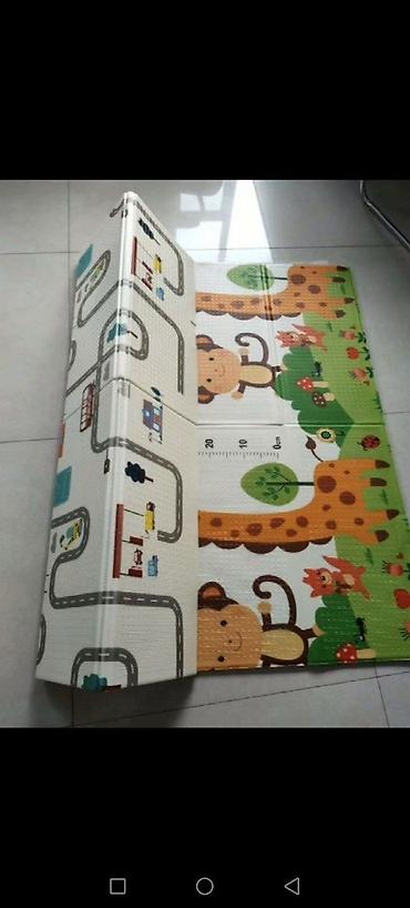 Детский игровой набор: складной двухсторонний коврик + толокар с