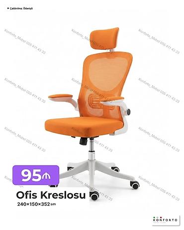 Ofis Kreslosu – narıncı rəngdə, ergonmik dizayn Ölçülər: 240 × 150 ×