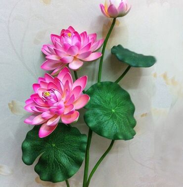 декоративный цветок: Цветок декоративный (водяная лилия ) - веточка высотой 95 см
