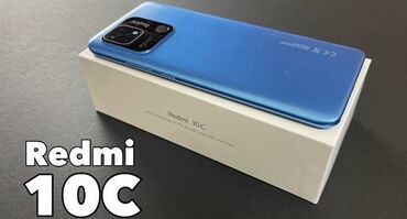 купить кнопочный телефон в баку: Xiaomi Redmi 10C, 128 ГБ, цвет - Голубой, 
 Гарантия, Сенсорный, Отпечаток пальца